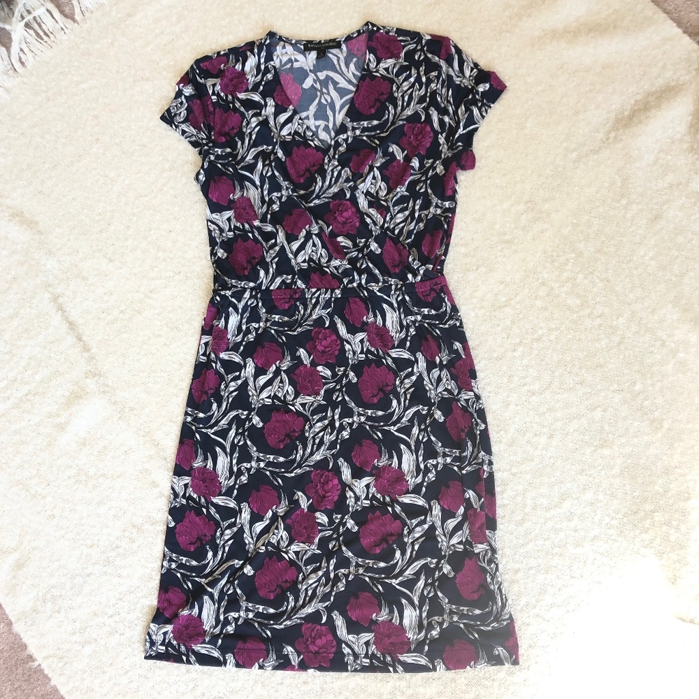 Banana Republic Floral Print Faux Wrap Dress